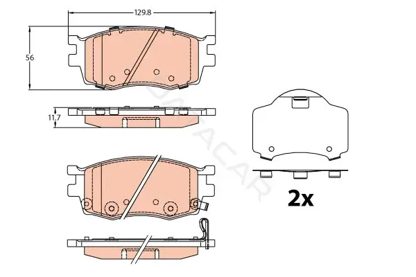 Тормозные колодки TRW GDB3226