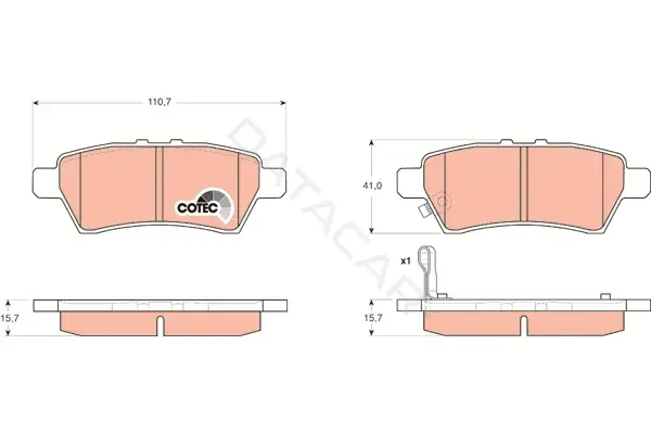 Тормозные колодки TRW GDB3405