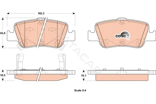 Тормозные колодки TRW GDB3480