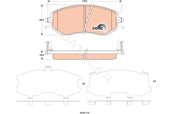 Тормозные колодки TRW GDB3519