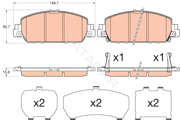 Тормозные колодки TRW GDB3615
