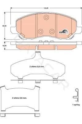 Тормозные колодки TRW GDB4142