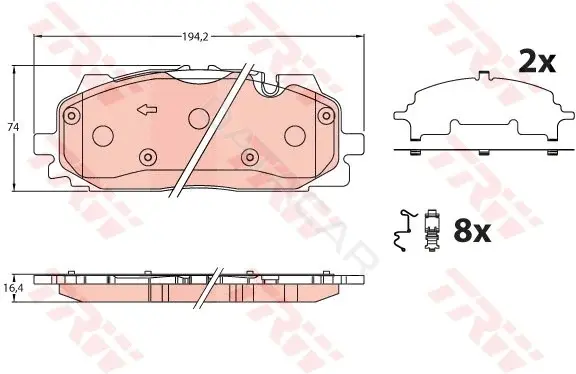 Тормозные колодки TRW GDB2190