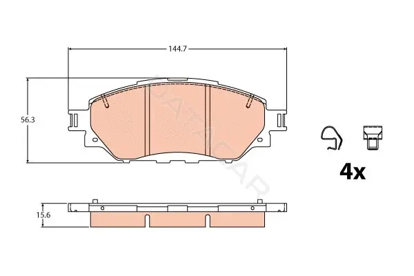 Тормозные колодки TRW GDB2196