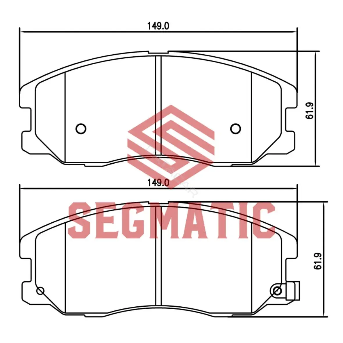 Тормозные колодки SEGMATIC SGBP2629