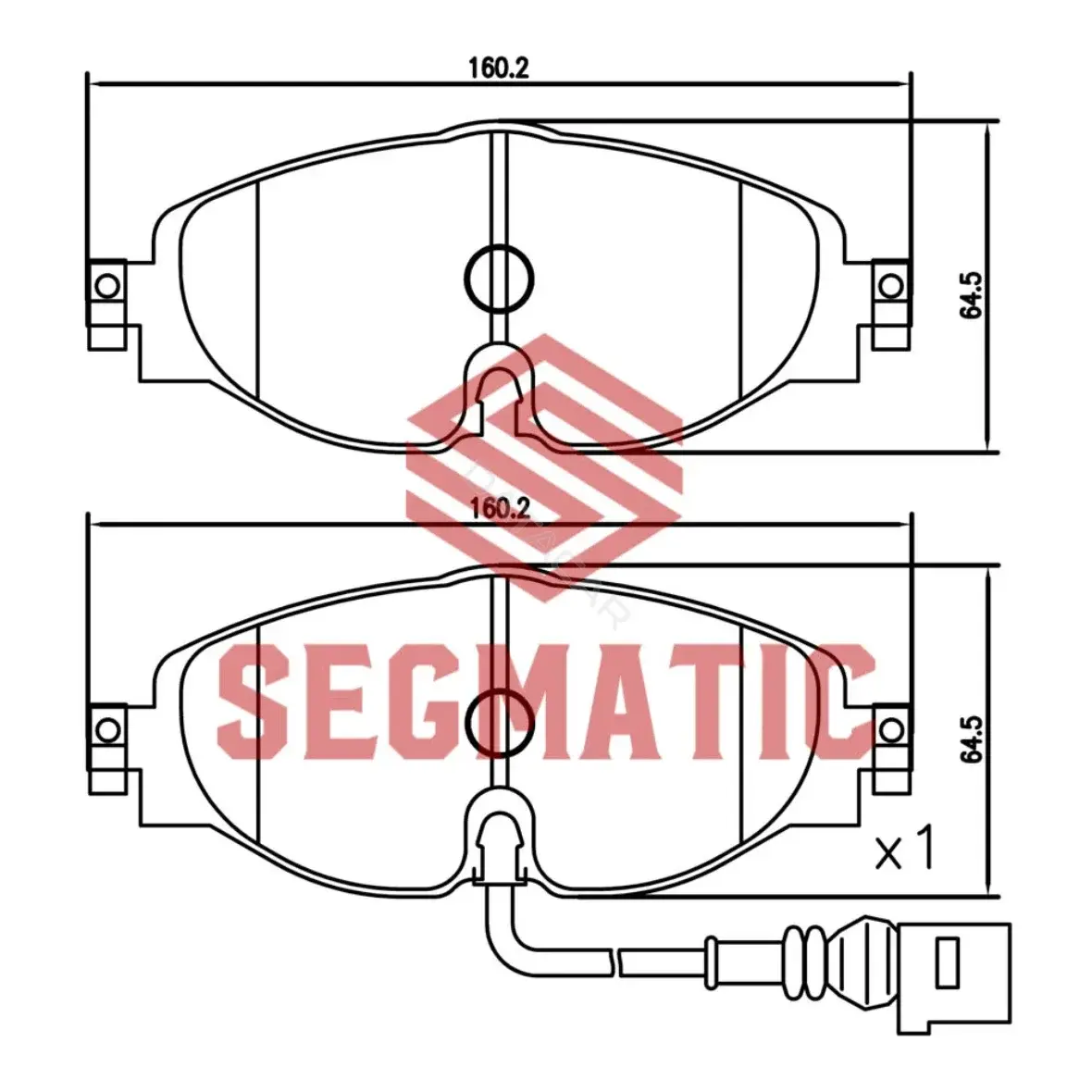Тормозные колодки SEGMATIC SGBP2613