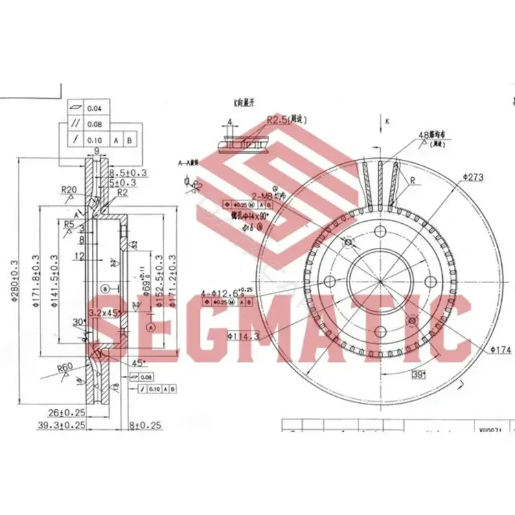 Тормозные диски SEGMATIC SBD30093141