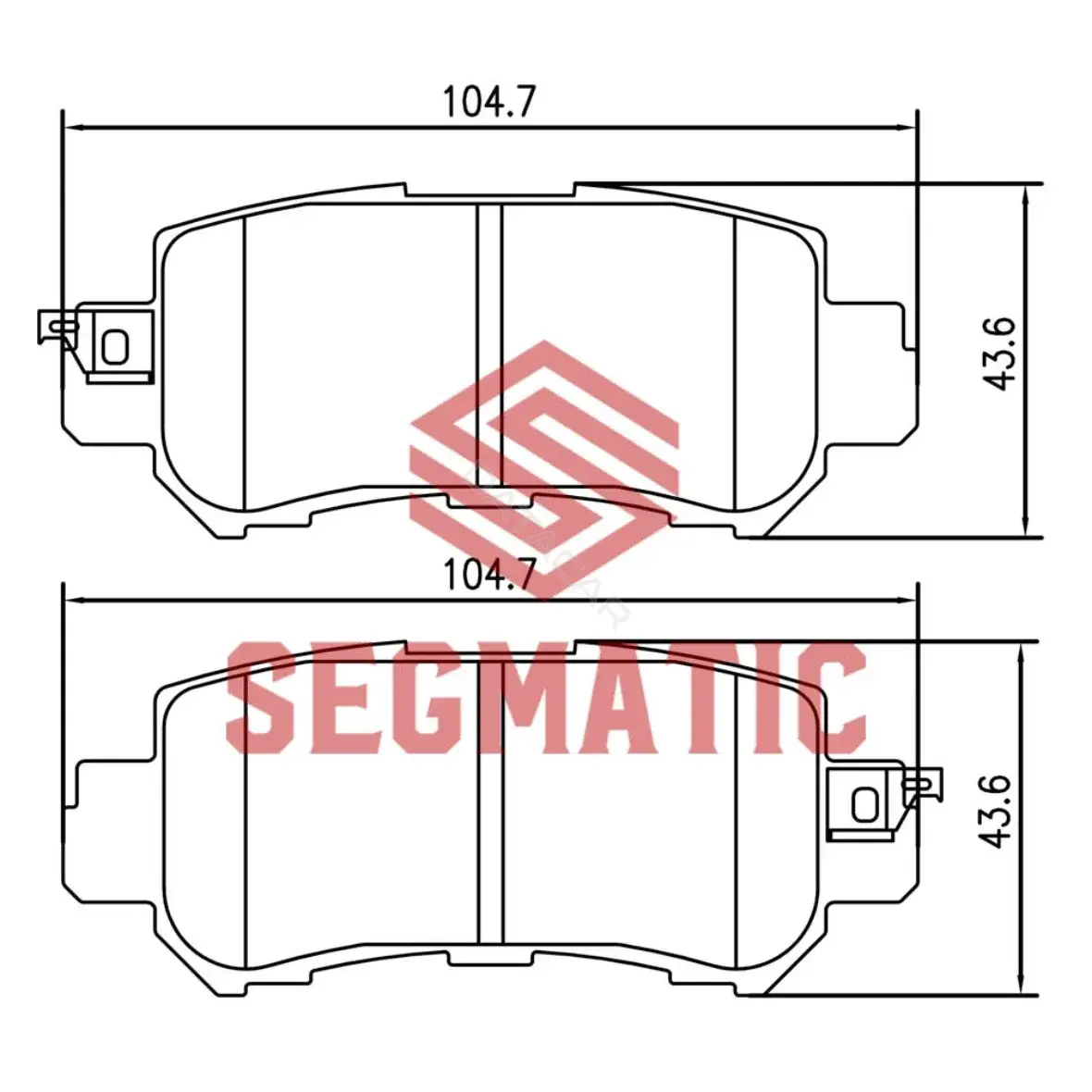 Тормозные колодки SEGMATIC SGBP2600