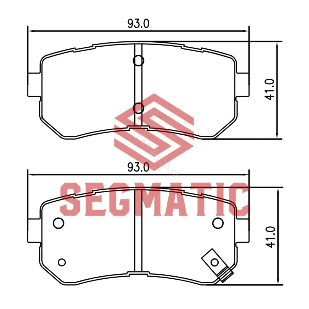 Тормозные колодки SEGMATIC SGBP2554