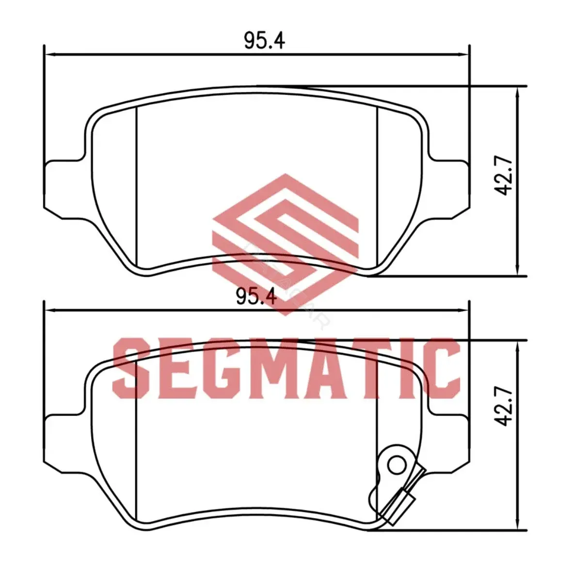 Тормозные колодки SEGMATIC SGBP2576