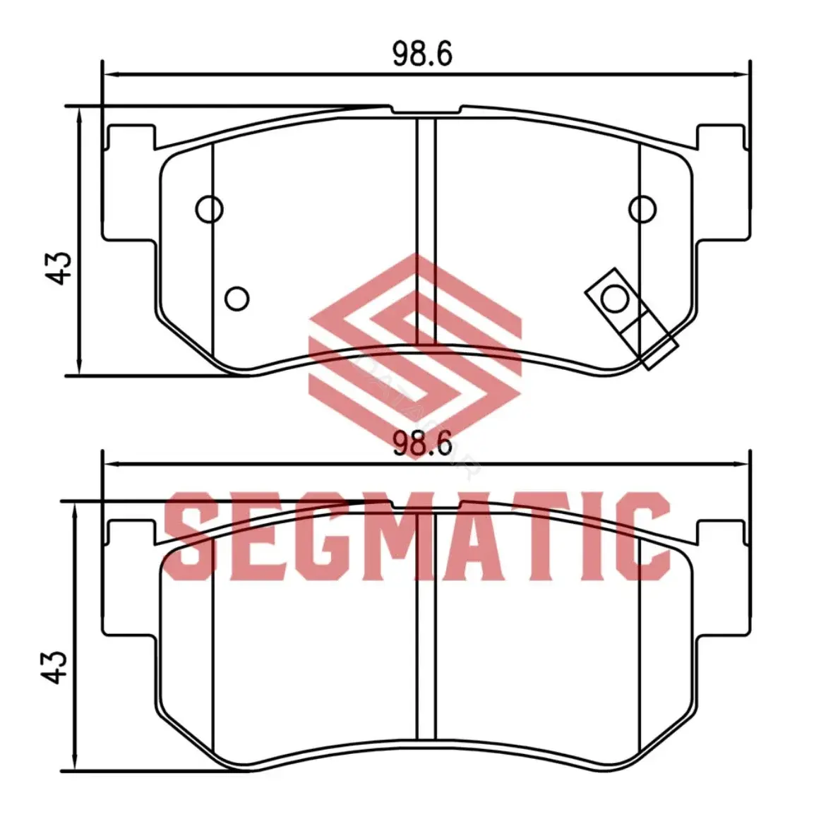 Тормозные колодки SEGMATIC SGBP2634