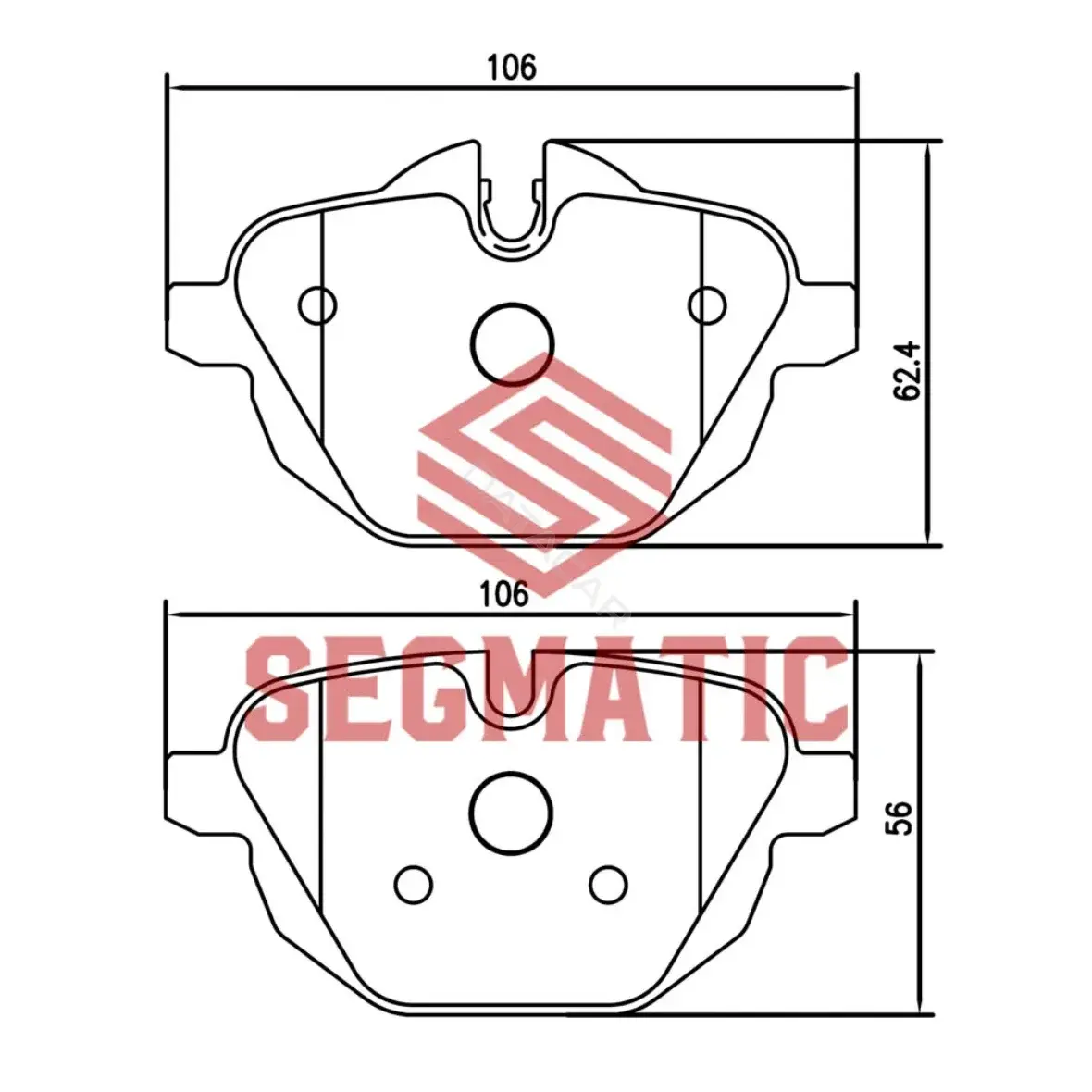 Тормозные колодки SEGMATIC SGBP2635