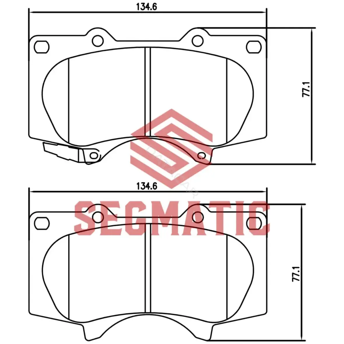 Тормозные колодки SEGMATIC SGBP2564