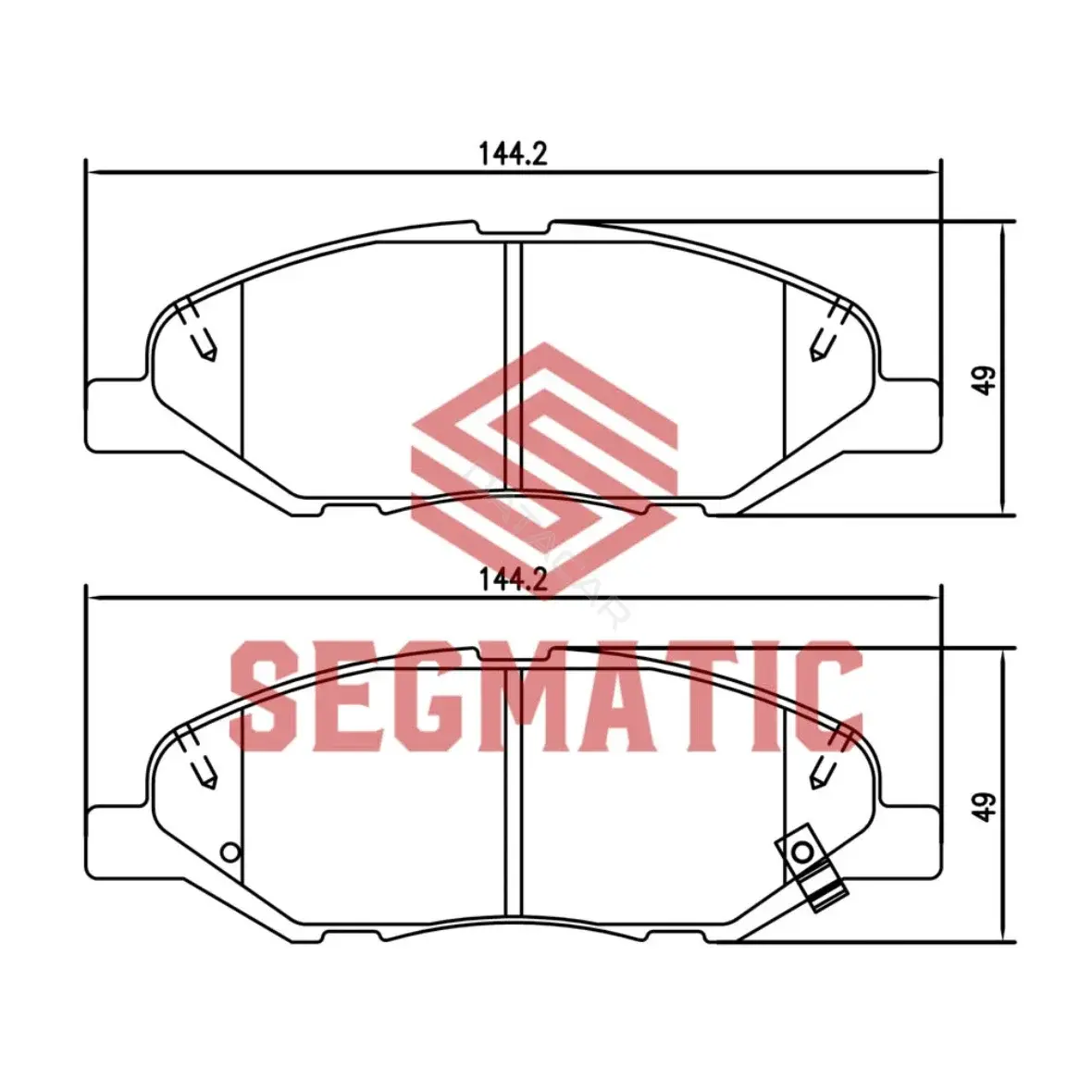 Тормозные колодки SEGMATIC SGBP2623