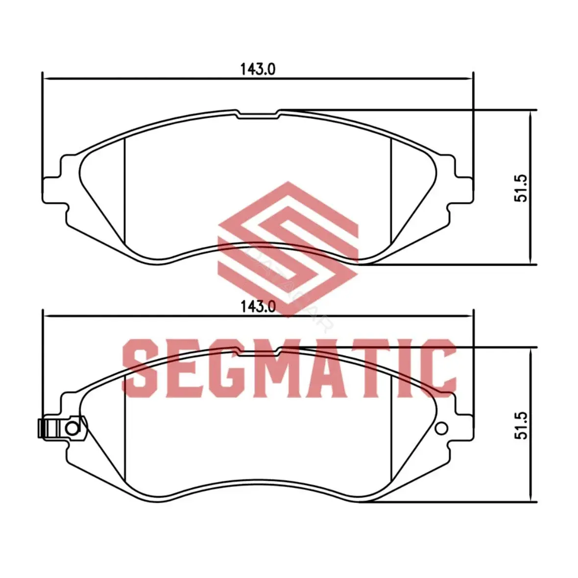 Тормозные колодки SEGMATIC SGBP2592