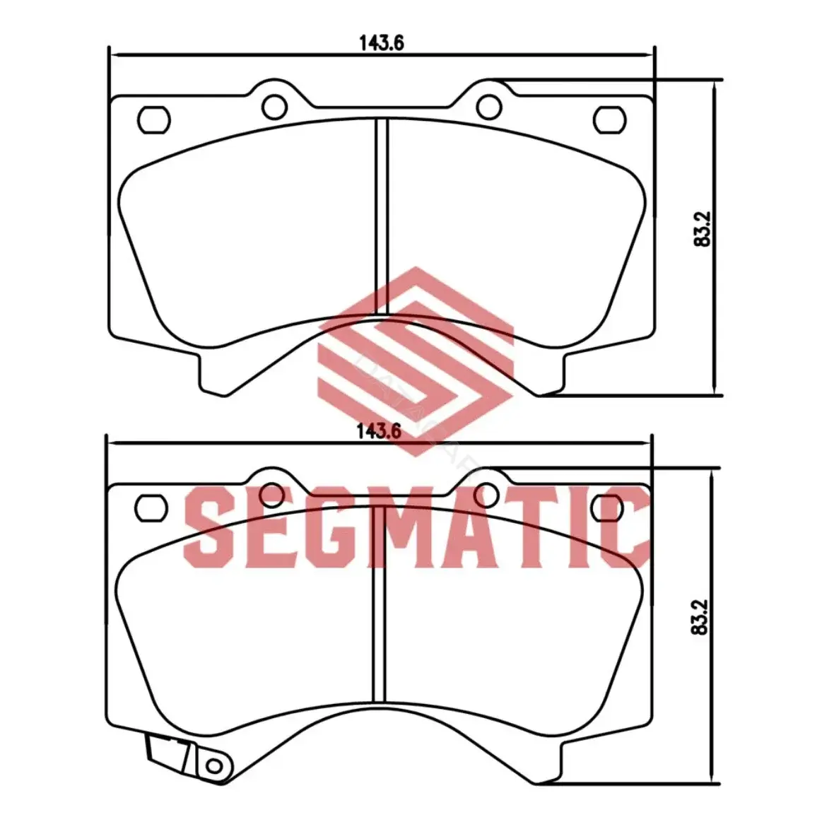 Тормозные колодки SEGMATIC SGBP2589
