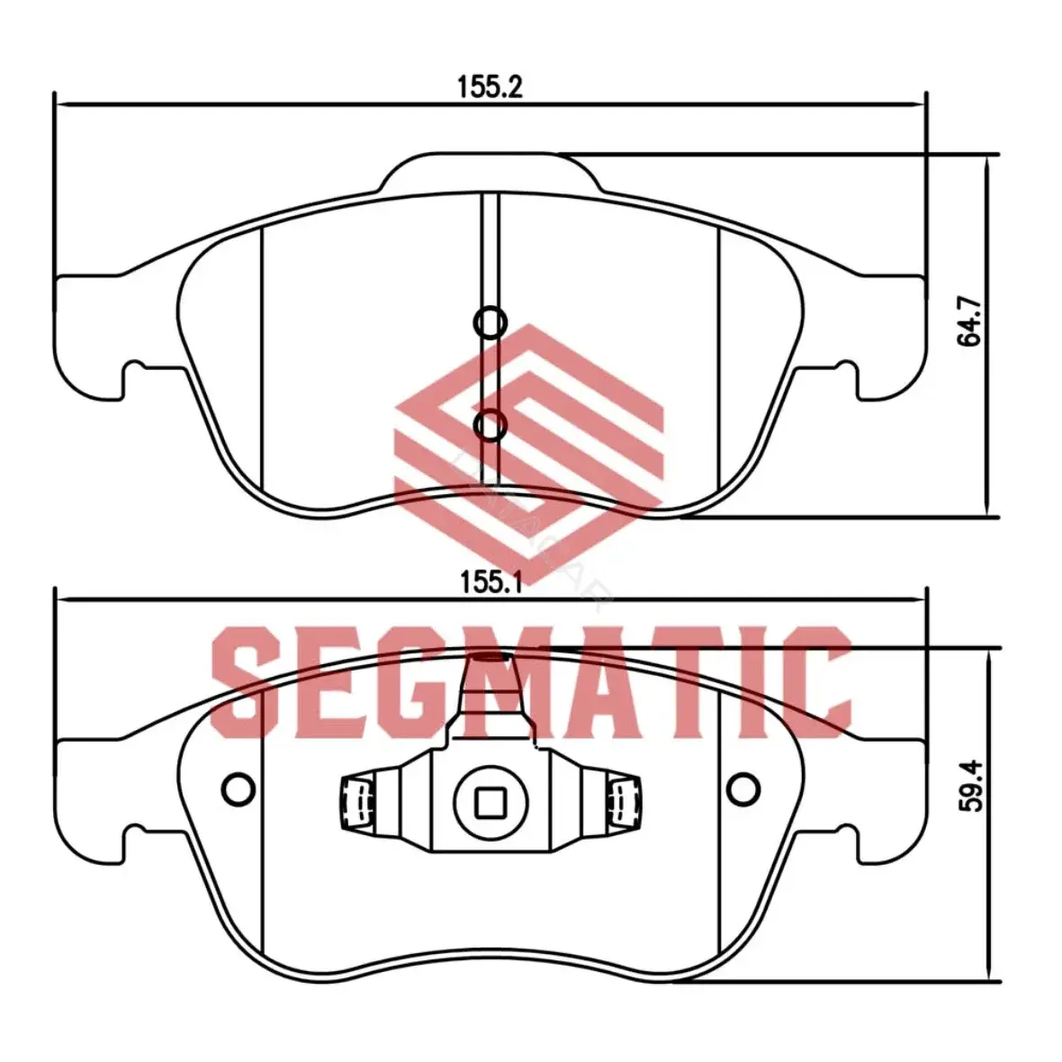 Тормозные колодки SEGMATIC SGBP2596