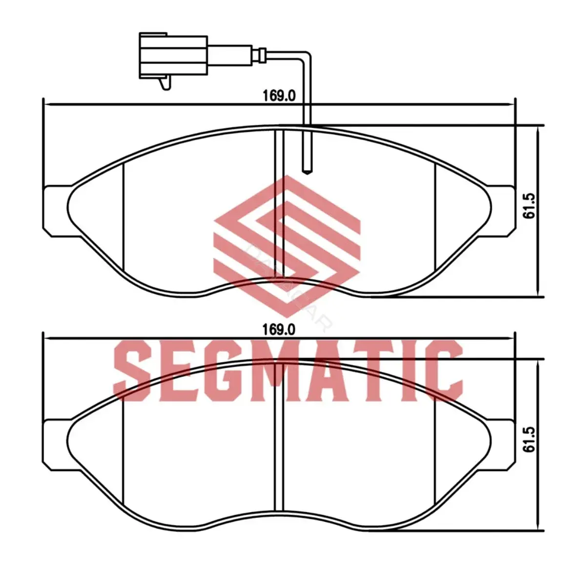 Тормозные колодки SEGMATIC SGBP2631