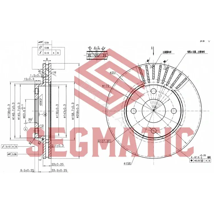 Тормозные диски SEGMATIC SBD30093022