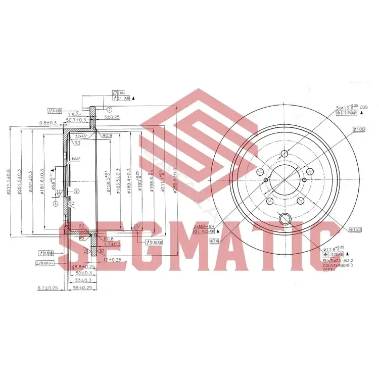 Тормозные диски SEGMATIC SBD30093050
