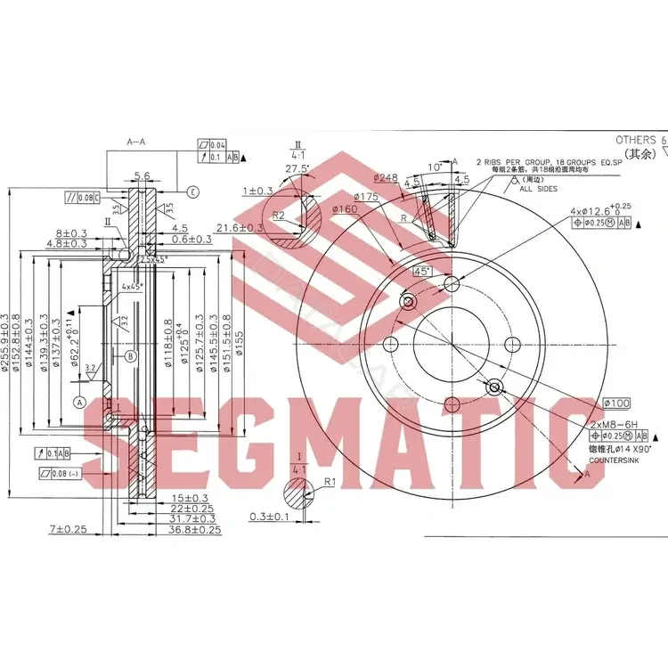 Тормозные диски SEGMATIC SBD30093036