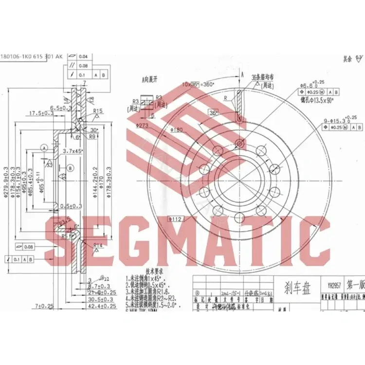 Тормозные диски SEGMATIC SBD30093037