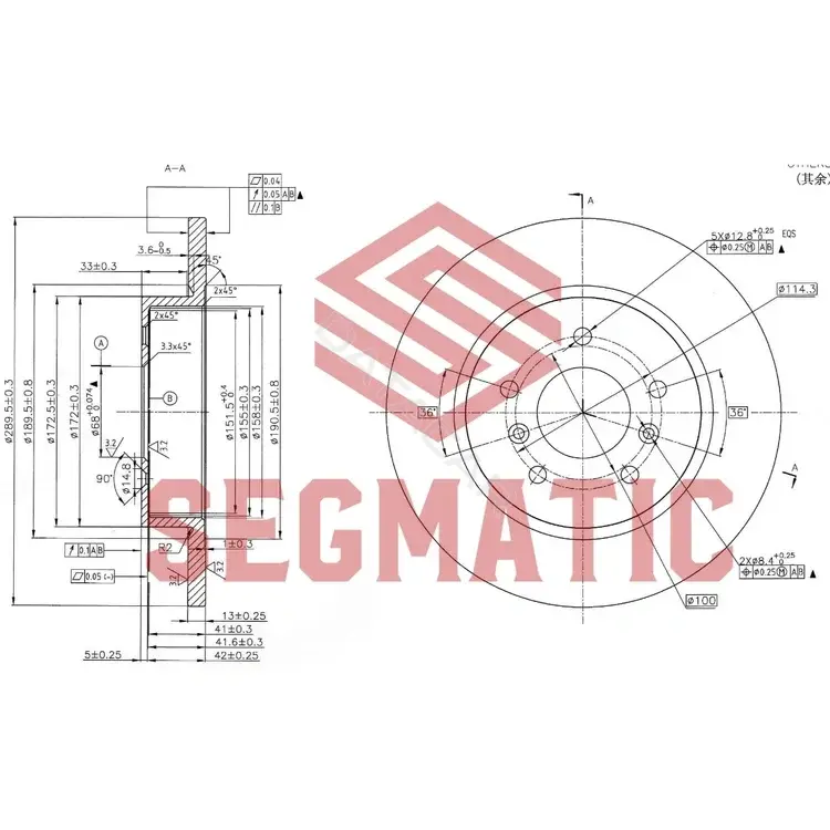 Тормозные диски SEGMATIC SBD30093068
