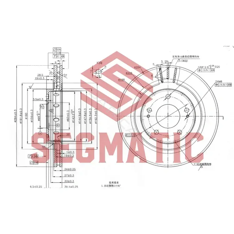 Тормозные диски SEGMATIC SBD30093012
