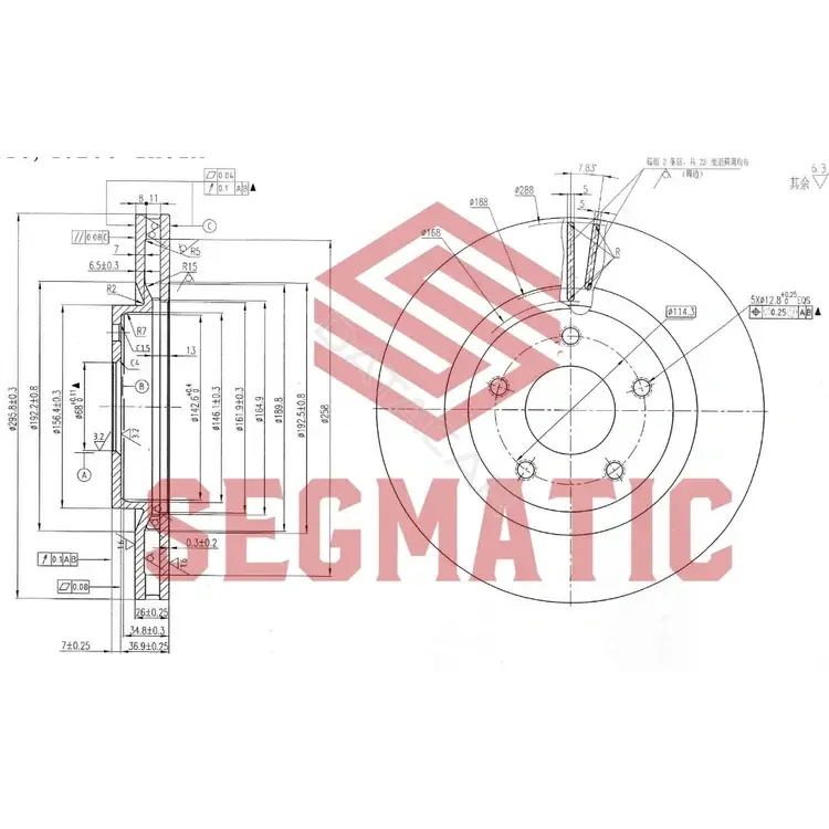 Тормозные диски SEGMATIC SBD30093062