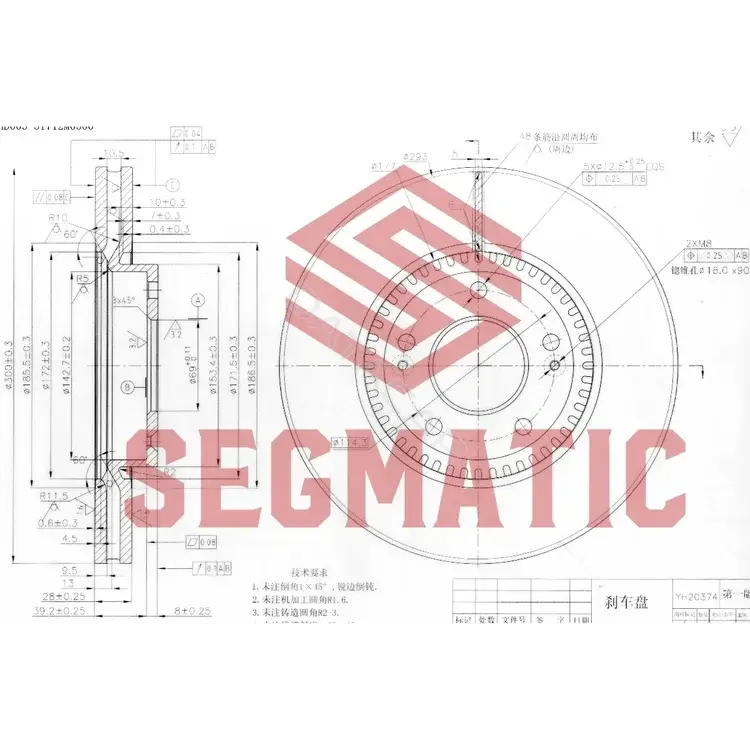 Тормозные диски SEGMATIC SBD30093158