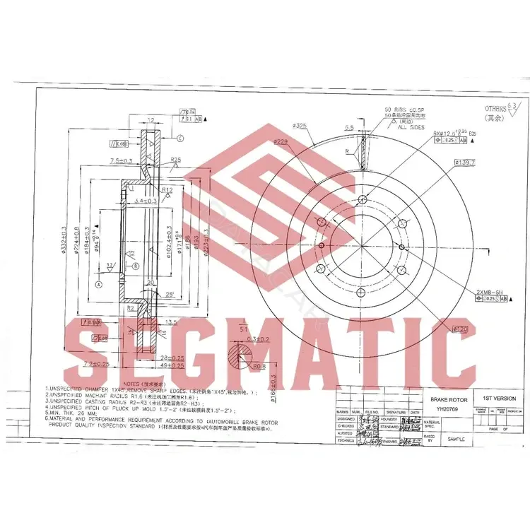 Тормозные диски SEGMATIC SBD30093288