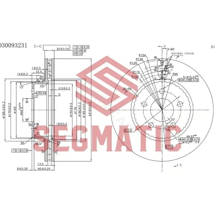 Тормозные диски SEGMATIC SBD30093231
