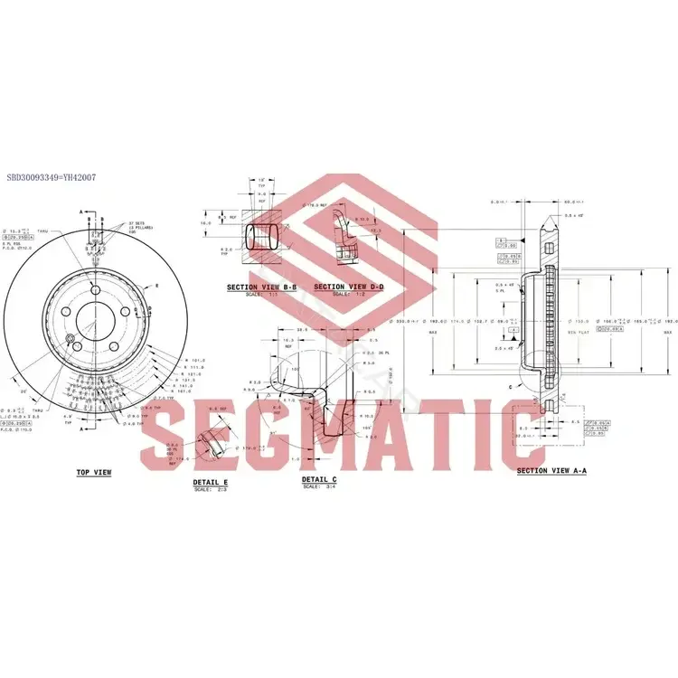 Тормозные диски SEGMATIC SBD30093349