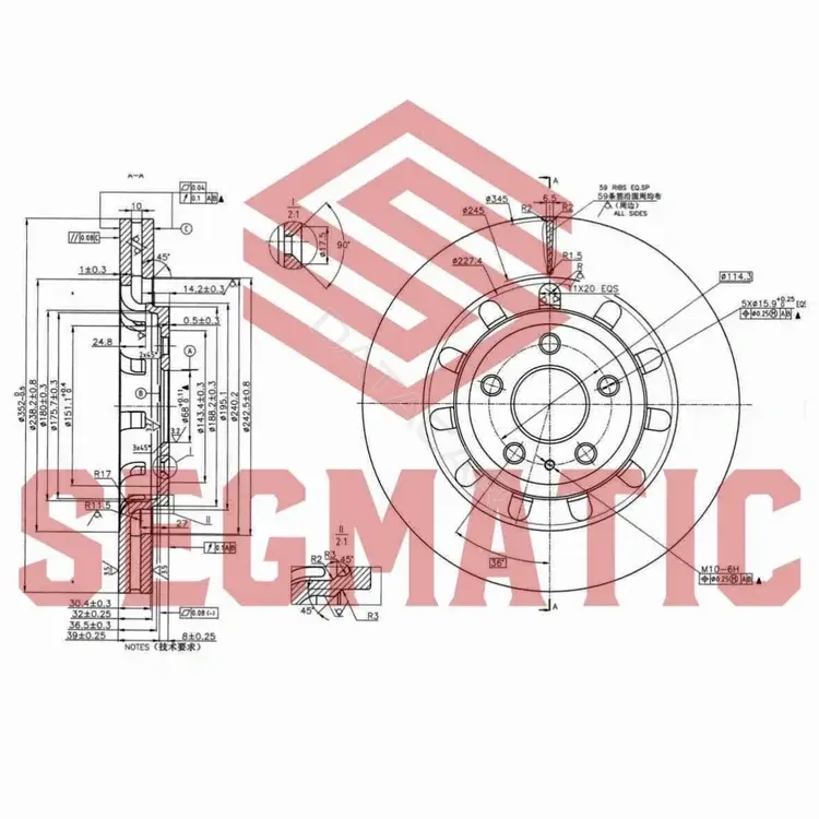 Тормозные диски SEGMATIC SBD30093302