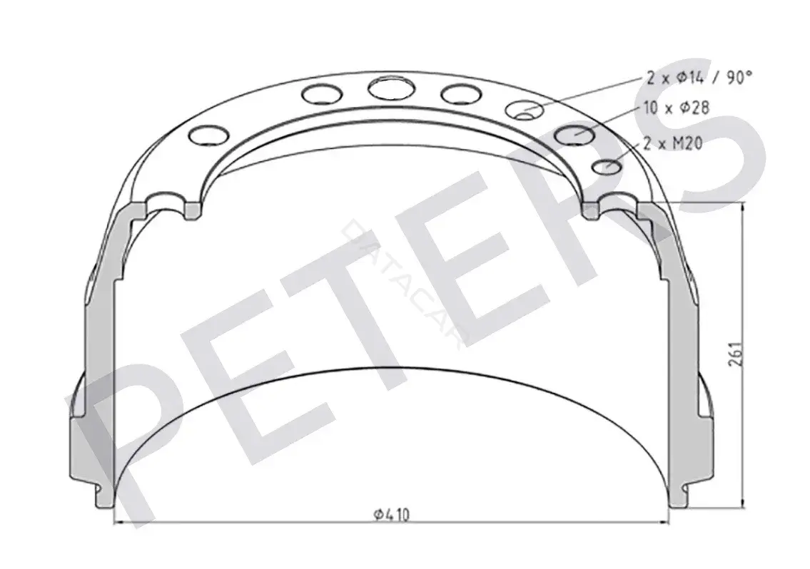 Тормозной барабан PETERS 146.070-00A