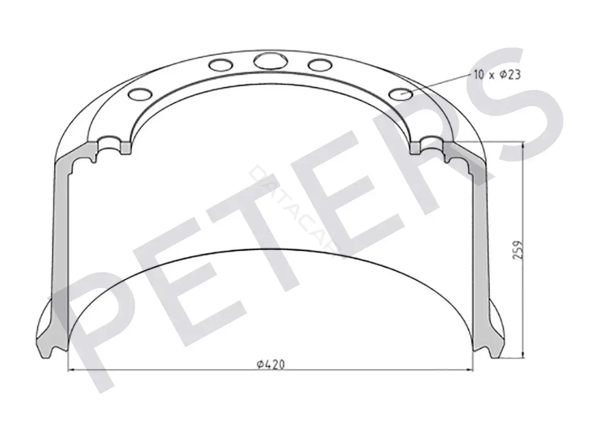 Тормозной барабан PETERS 046.425-00A