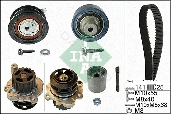 Комплект ГРМ с помпой INA 530036131