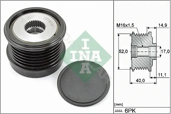 Шкив генератора INA 535029310