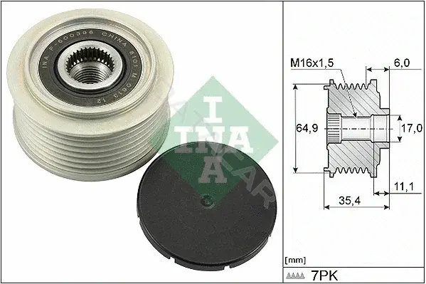 Шкив генератора INA 535029410