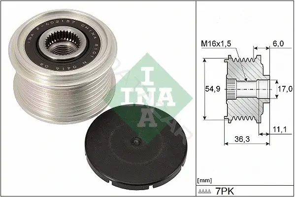 Шкив генератора INA 535029810