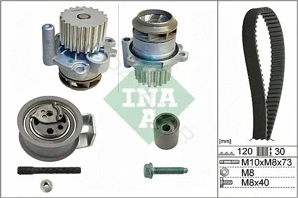 Комплект ГРМ с помпой INA 530009130