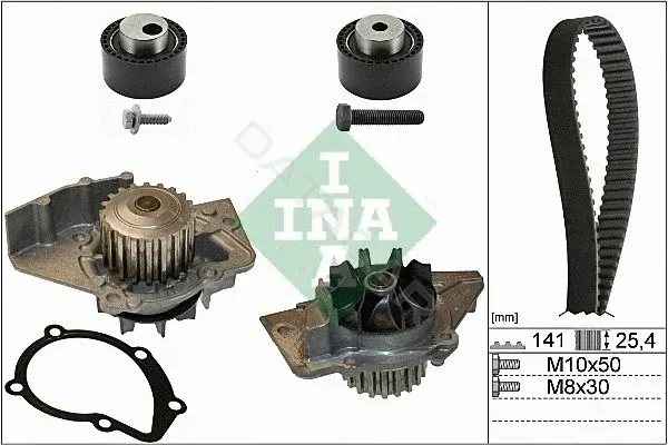 Комплект ГРМ с помпой INA 530011130