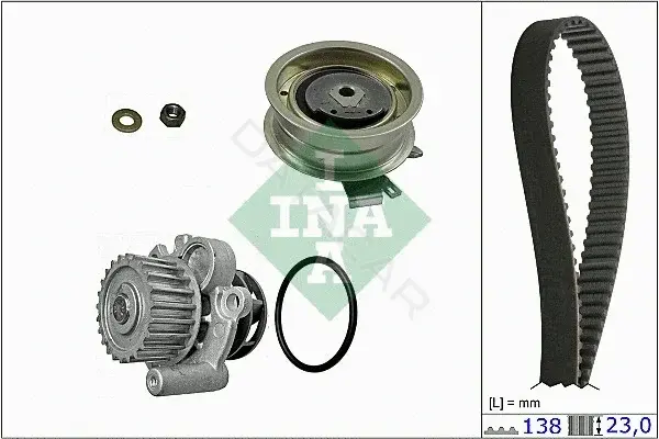 Комплект ГРМ с помпой INA 530017130