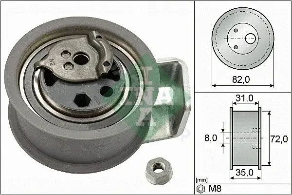 Натяжной ролик ГРМ INA 531043620