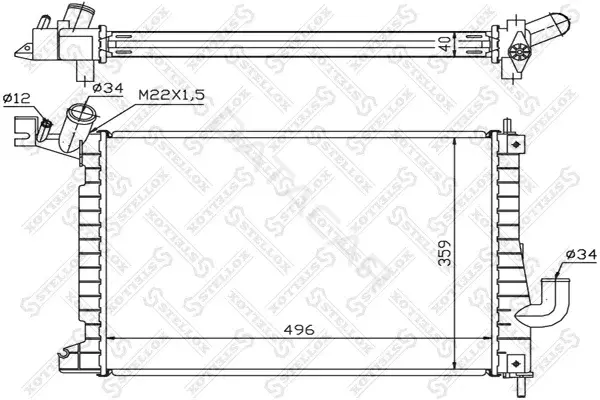 Радиатор охлаждения STELLOX 10-25262-SX