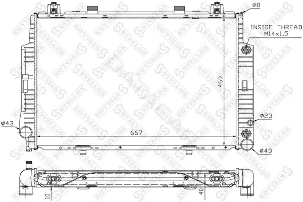 Радиатор охлаждения STELLOX 10-25373-SX
