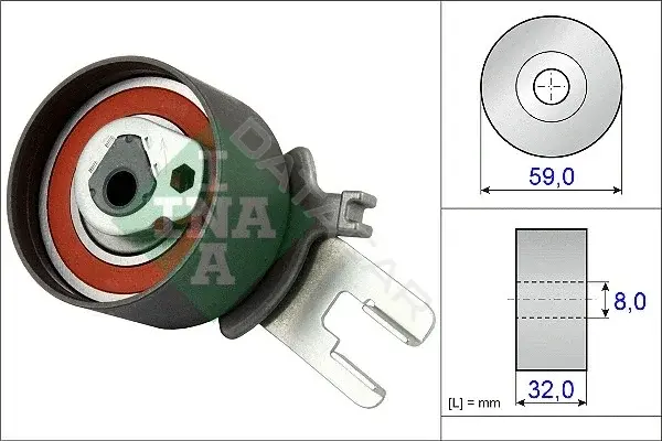 Натяжной ролик ГРМ INA 531085910