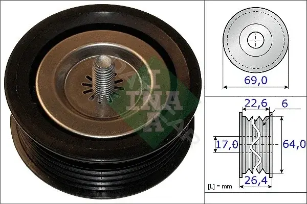 Ролик ремня генератора INA 532067110