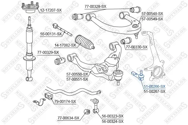 Рулевые наконечники STELLOX 51-00266-SX