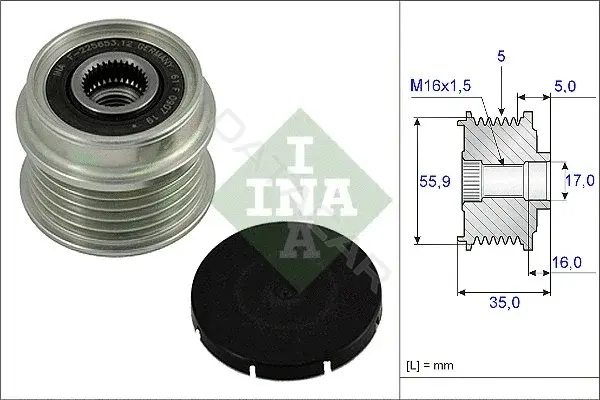 Шкив генератора INA 535000410